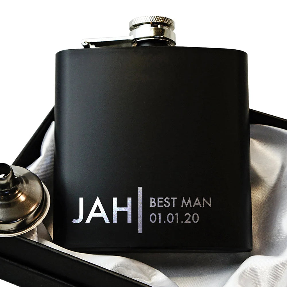 Personalized Name Hip Flask Set