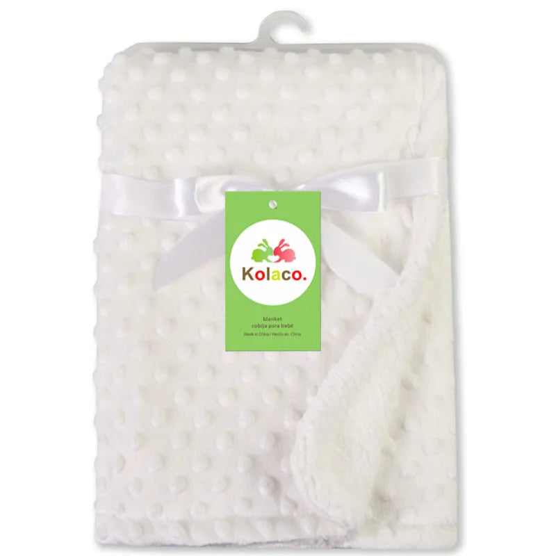 Personalized Name Embroidered Bubble Fleece Baby Blanket