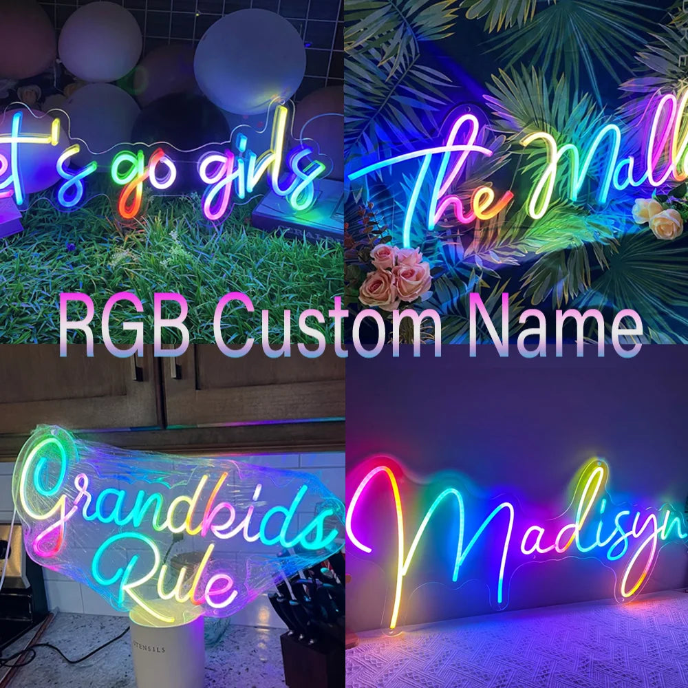 RGB Custom Name Neon Sign Personalized