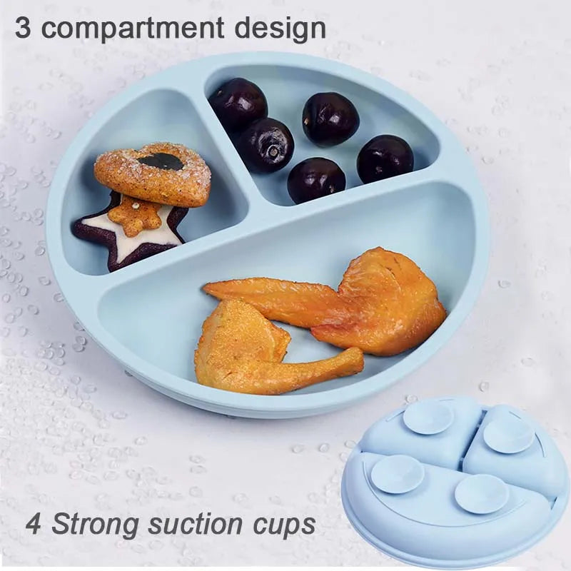 Personalized Name 8Pcs Silicone Kids Tableware Set
