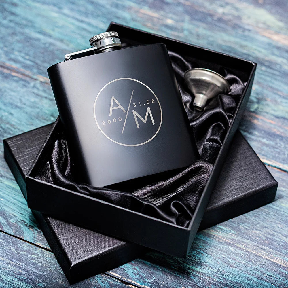 Personalized Name Hip Flask Set