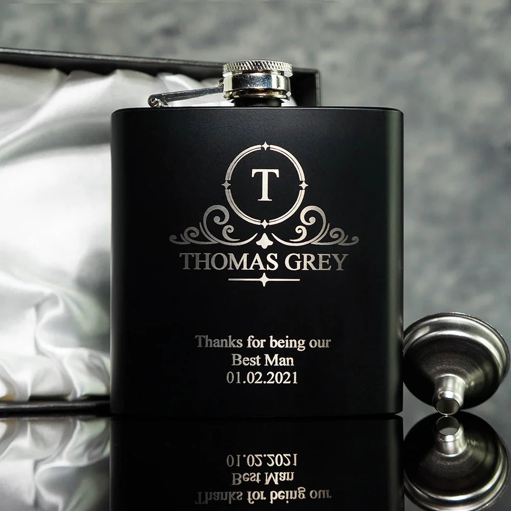 Personalized Name Hip Flask Set