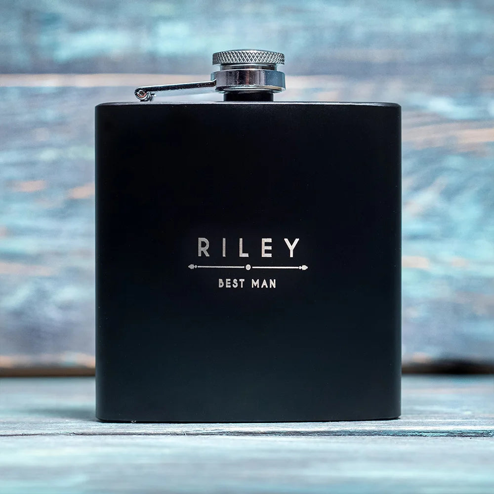 Personalized Name Hip Flask Set