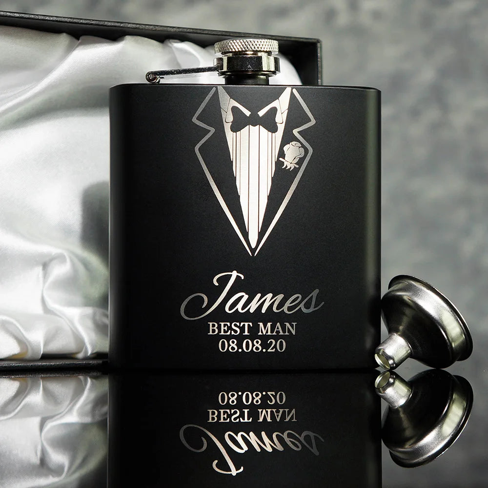 Personalized Name Hip Flask Set