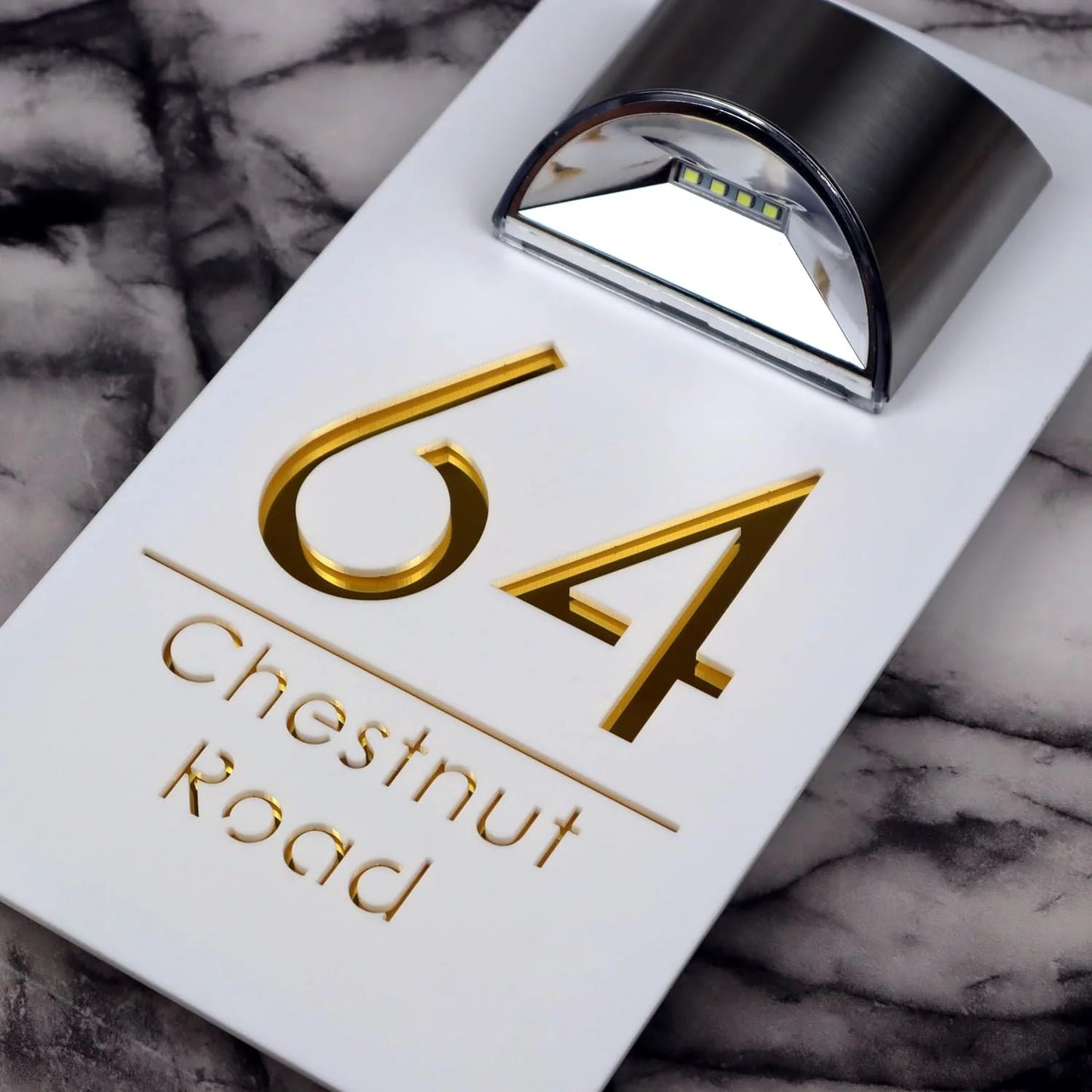 Personalized Solar LED House Number Sign