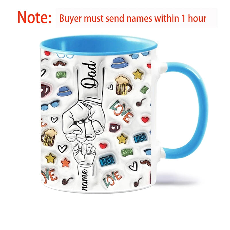 Personalized Dad & Kids Name Mug