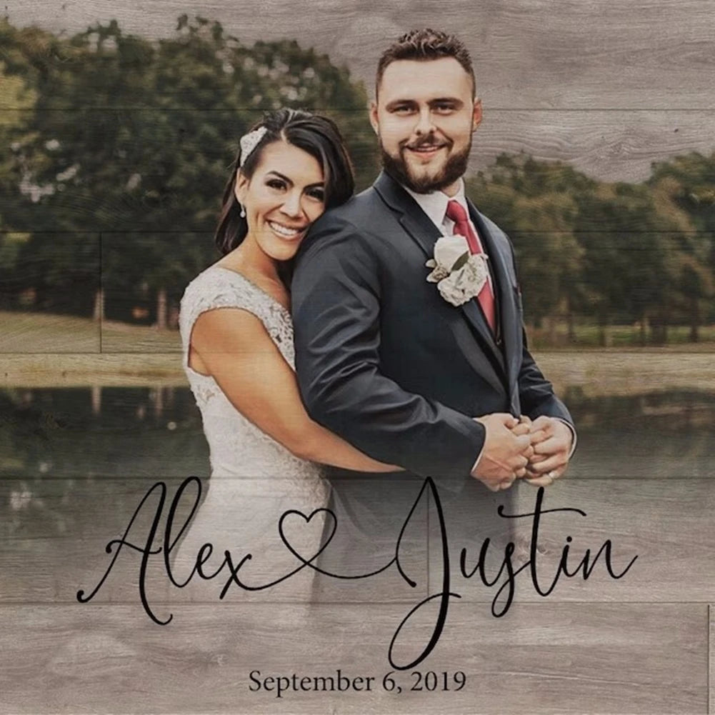 Custom Photo Printed on Wood Slice Art
