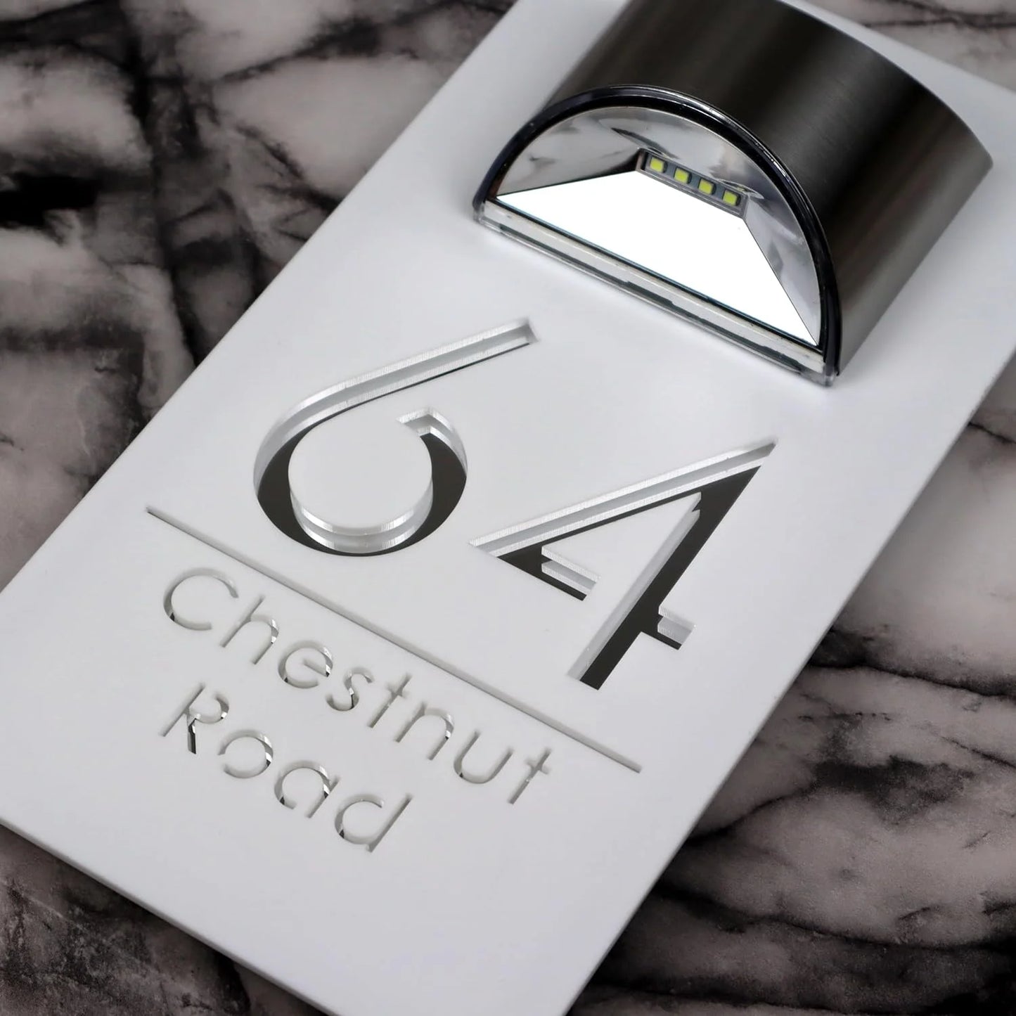 Personalized Solar LED House Number Sign