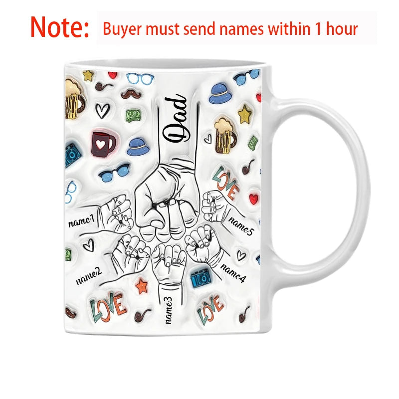 Personalized Dad & Kids Name Mug