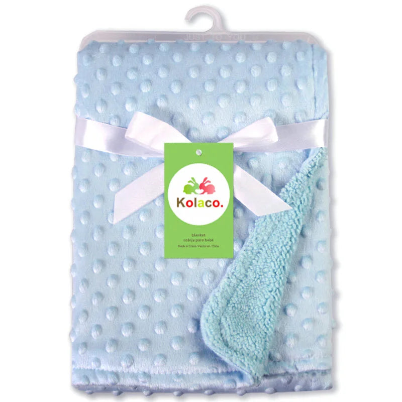 Personalized Name Embroidered Bubble Fleece Baby Blanket