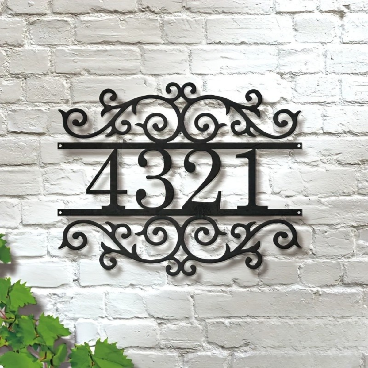 Vintage Style Custom Metal Address Number Sign