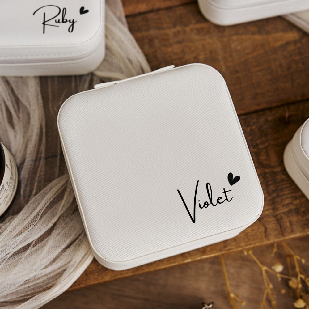 Personalized Name Travel Case Jewelry Box