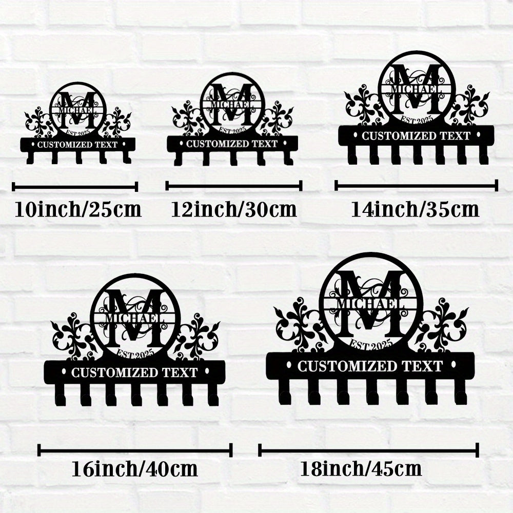 Personalized Vintage Metal Key Holder– Custom Name & Text
