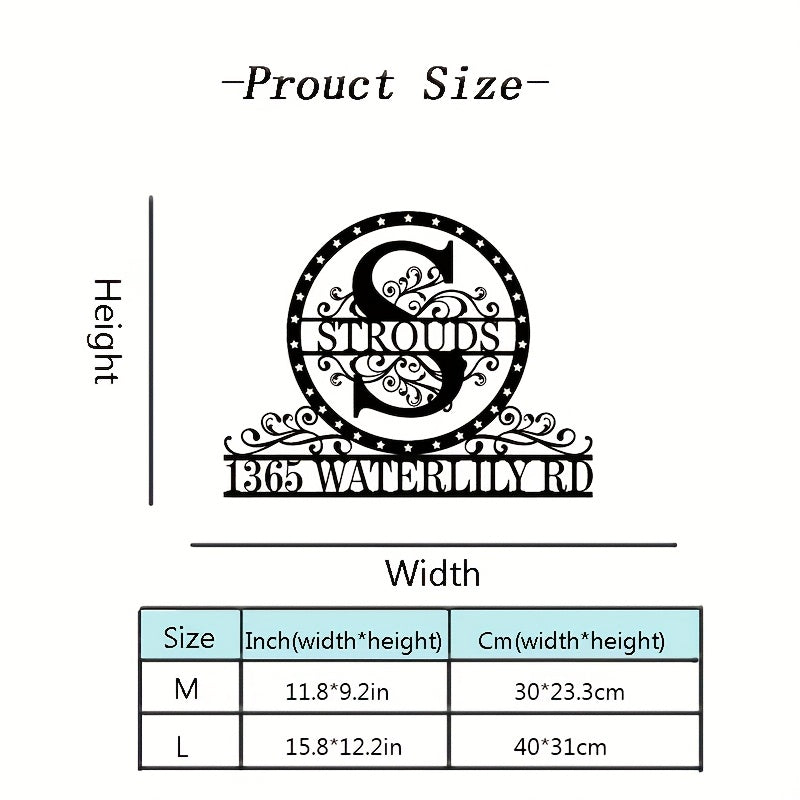 Personalized Metal House Number Sign