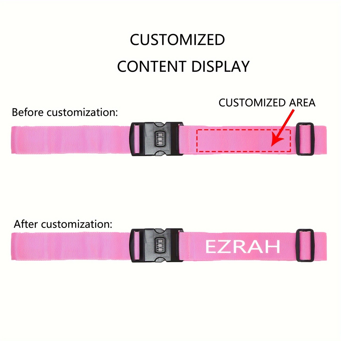 Personalized Embroidered Luggage Belt