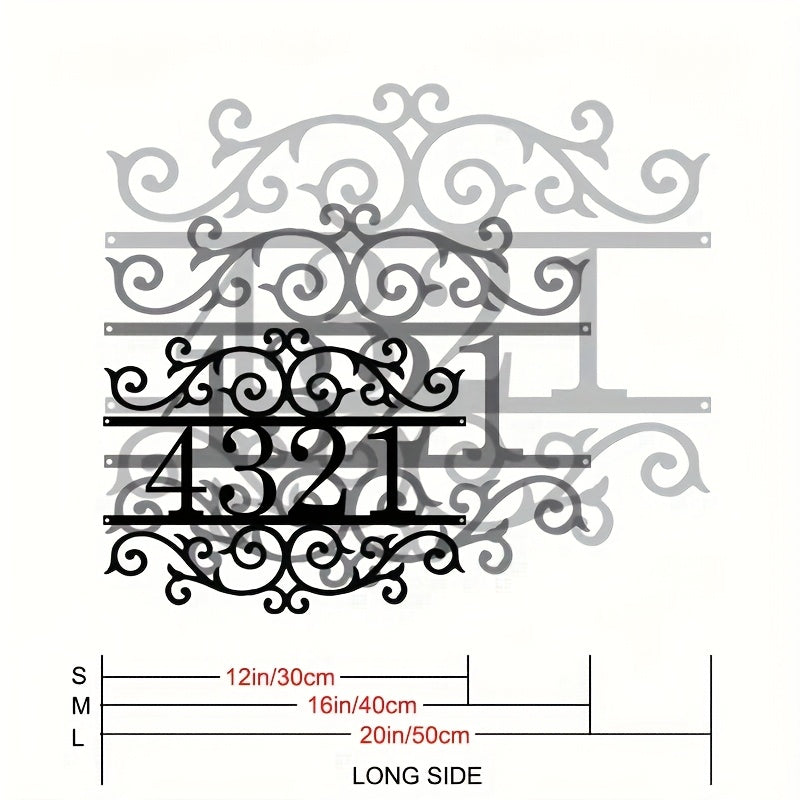 Vintage Style Custom Metal Address Number Sign
