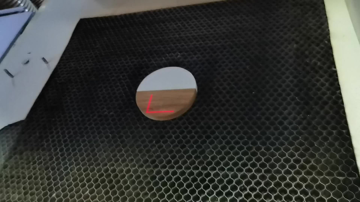 Custom Engraved Marble Wood Coaster