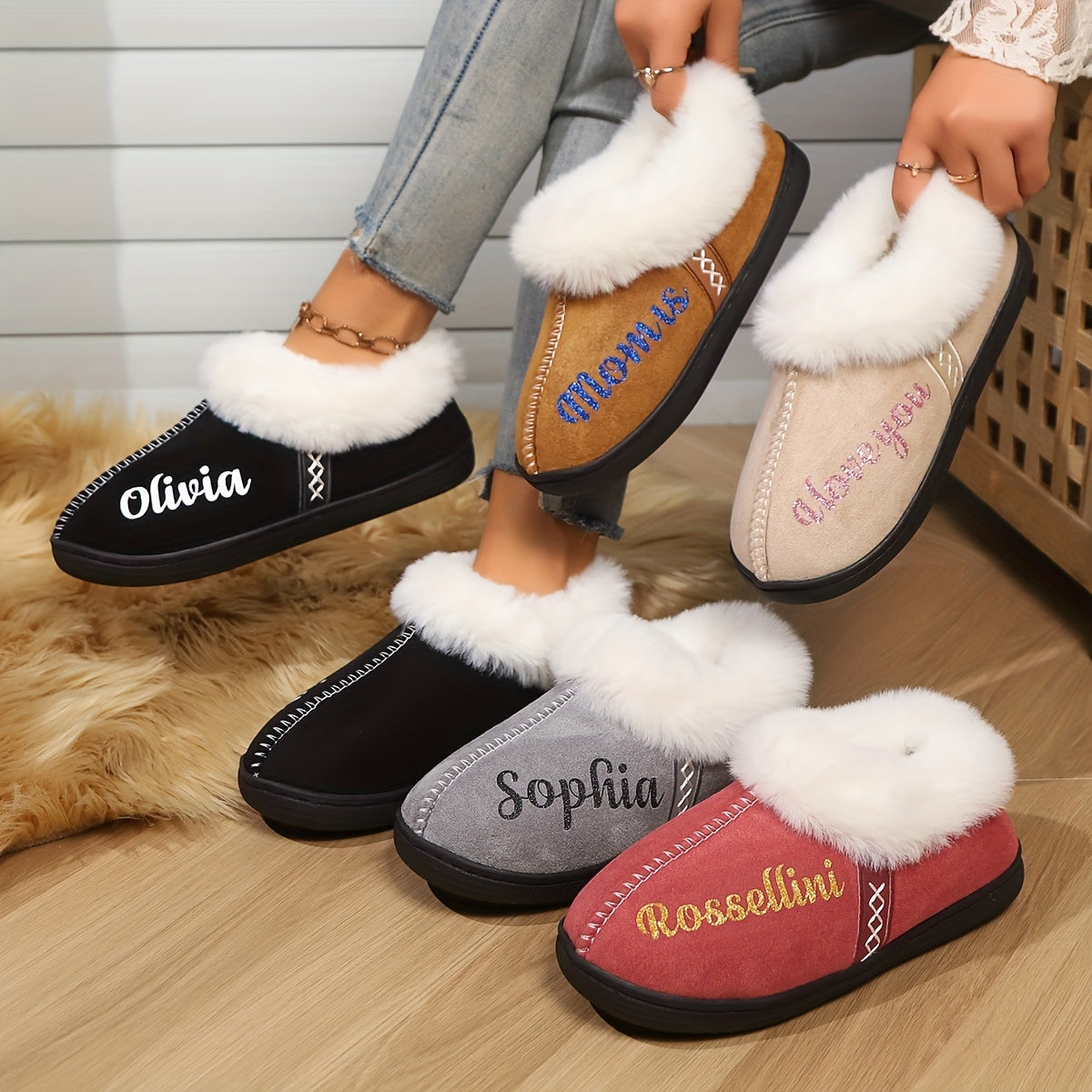 Personalized Name Women's Slippers