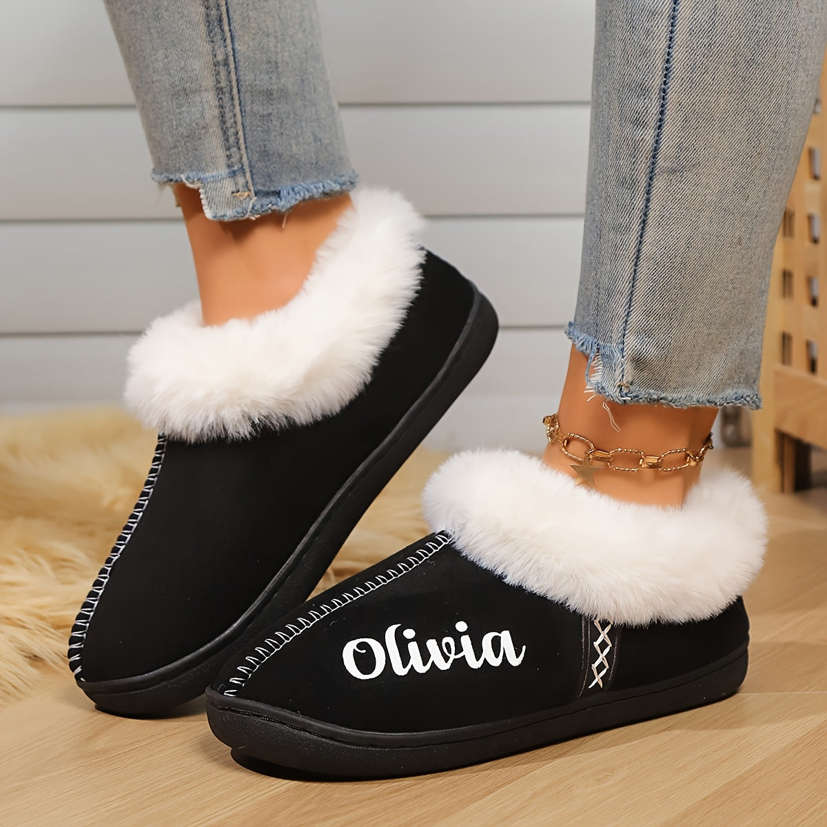 Personalized Name Women's Slippers