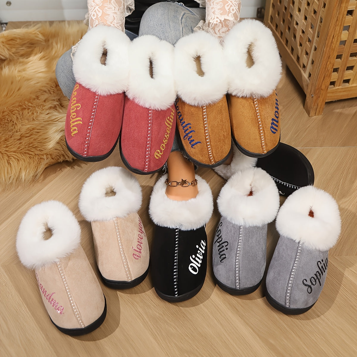 Personalized Name Women's Slippers
