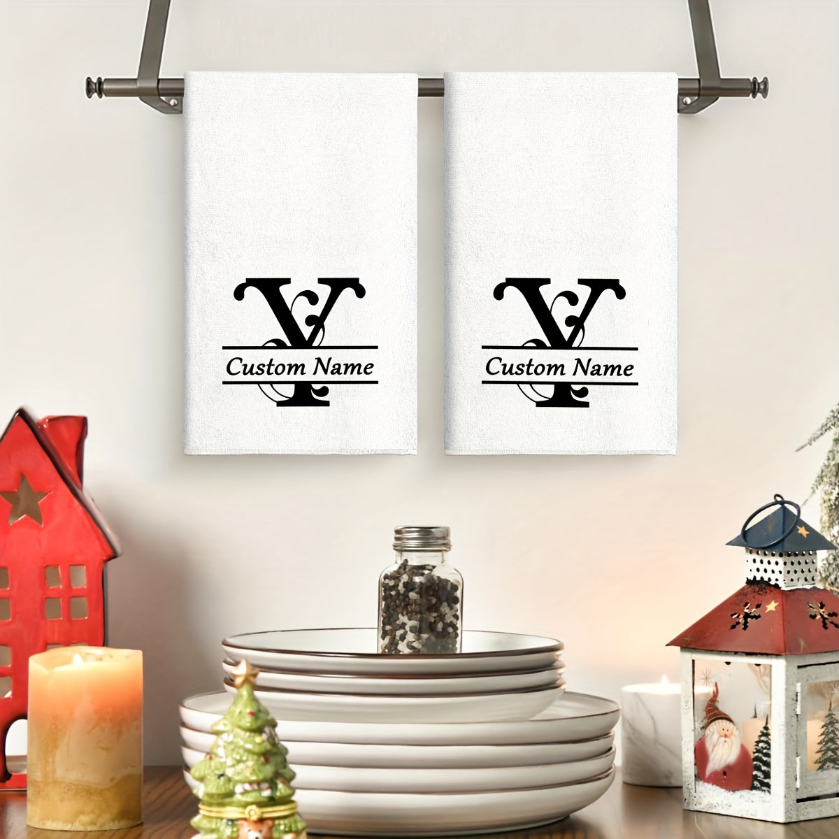 Personalized Name Kitchen Towels - 2pcs