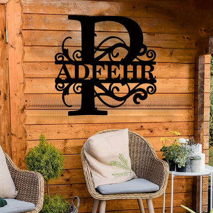 Personalized Metal Name Sign Wall Art - Custom Lettered