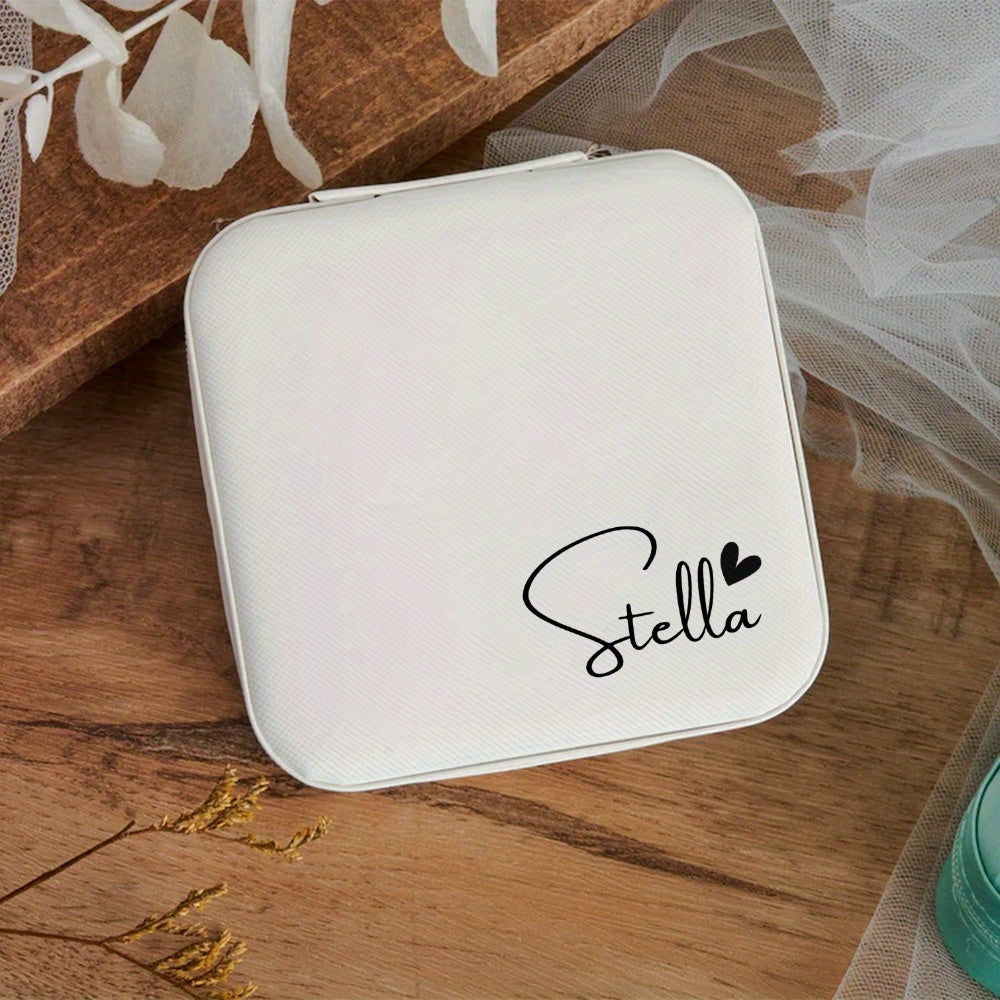 Personalized Name Travel Case Jewelry Box