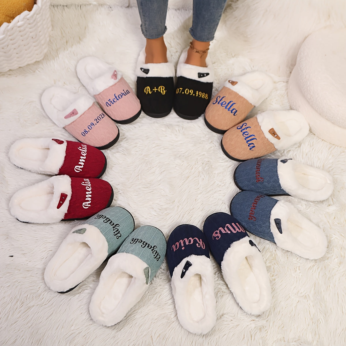 Customizable Name, Women's Slippers