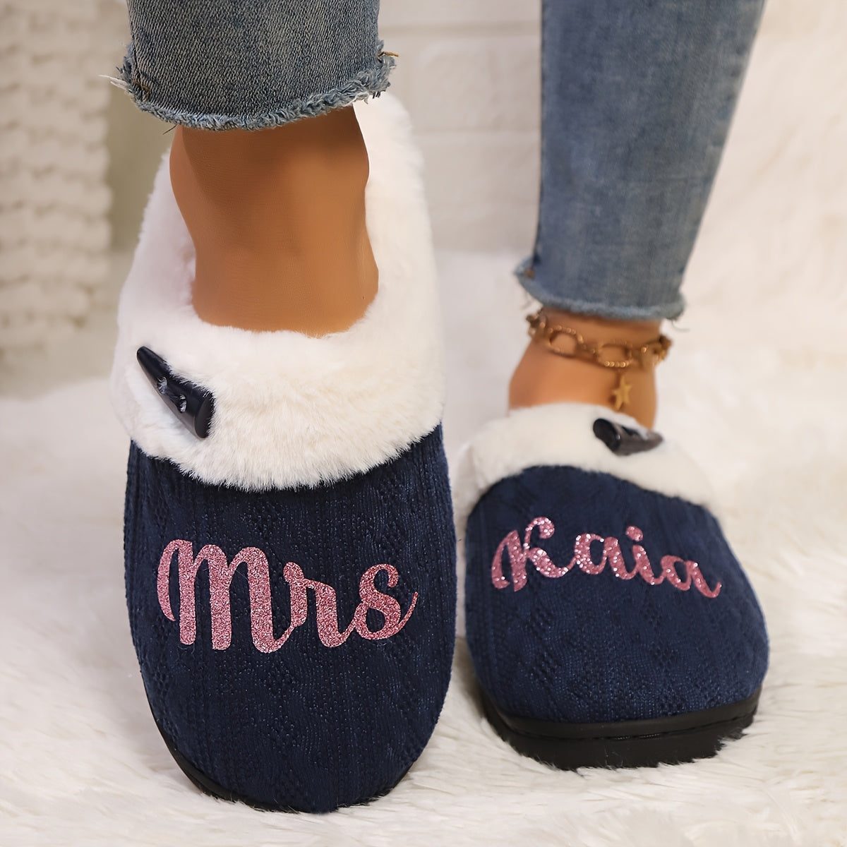 Customizable Name, Women's Slippers