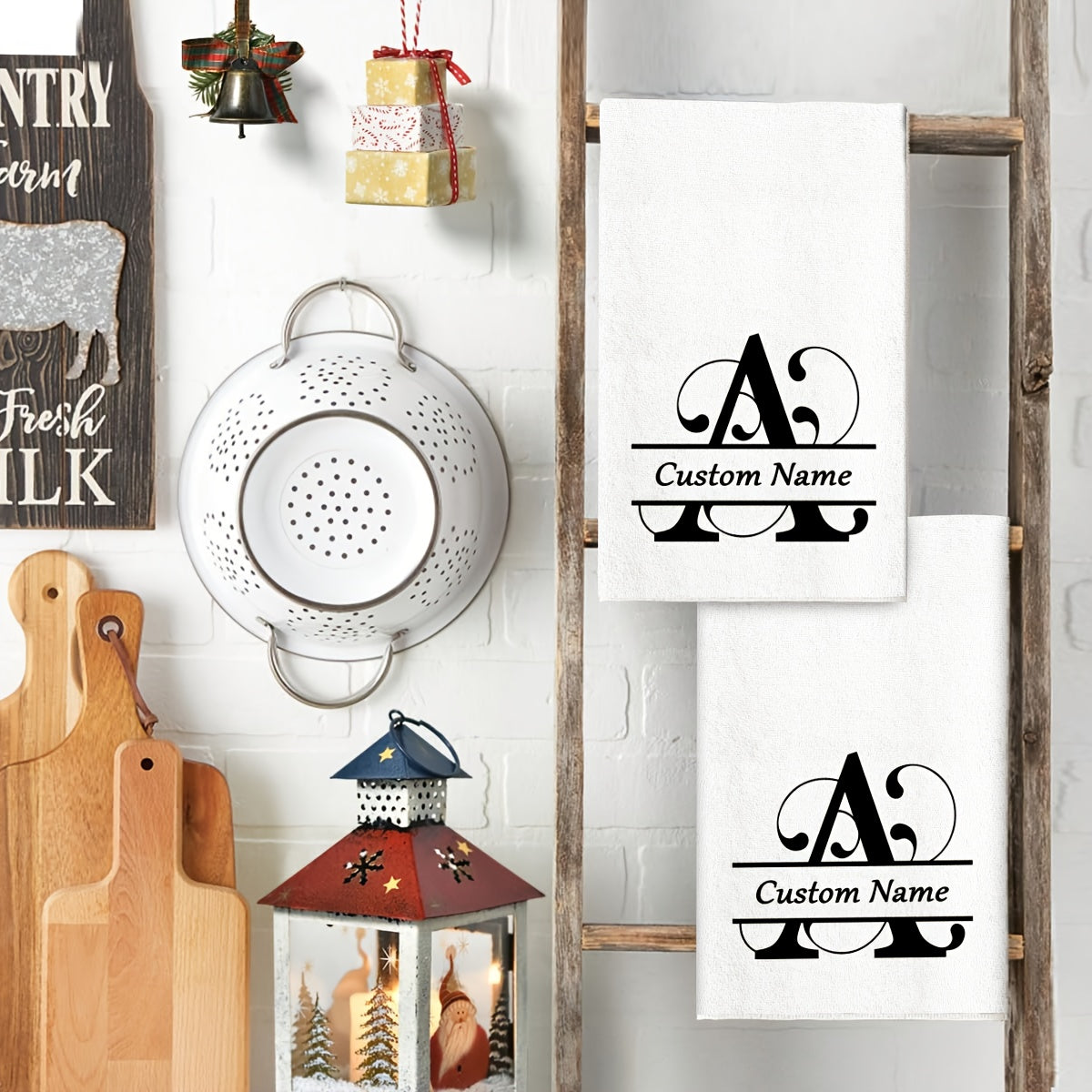Personalized Name Kitchen Towels - 2pcs