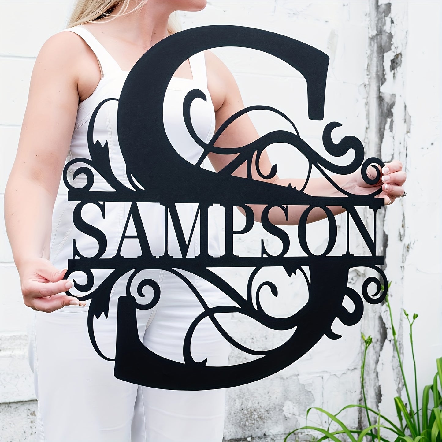 Personalized Metal Name Sign Wall Art - Custom Lettered