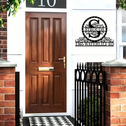 Personalized Metal House Number Sign