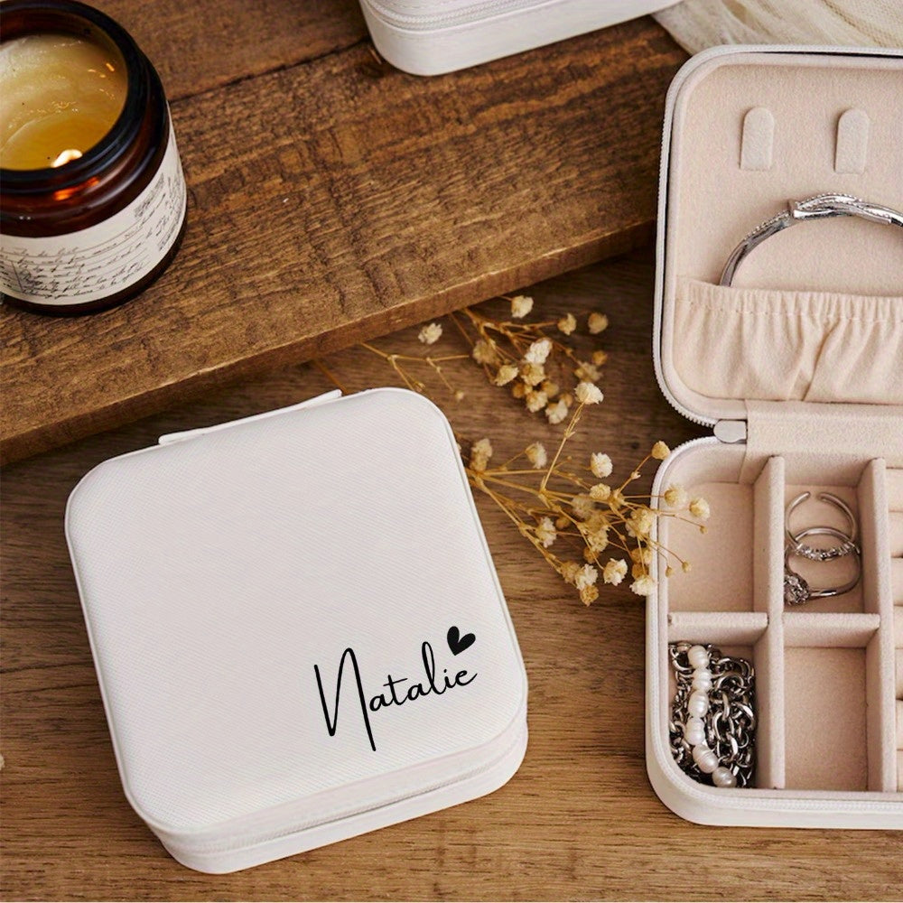 Personalized Name Travel Case Jewelry Box