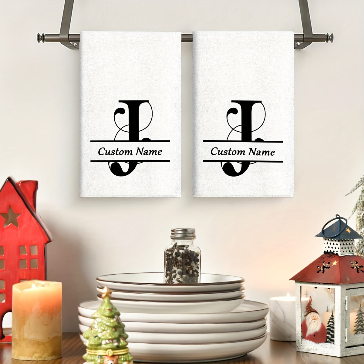 Personalized Name Kitchen Towels - 2pcs