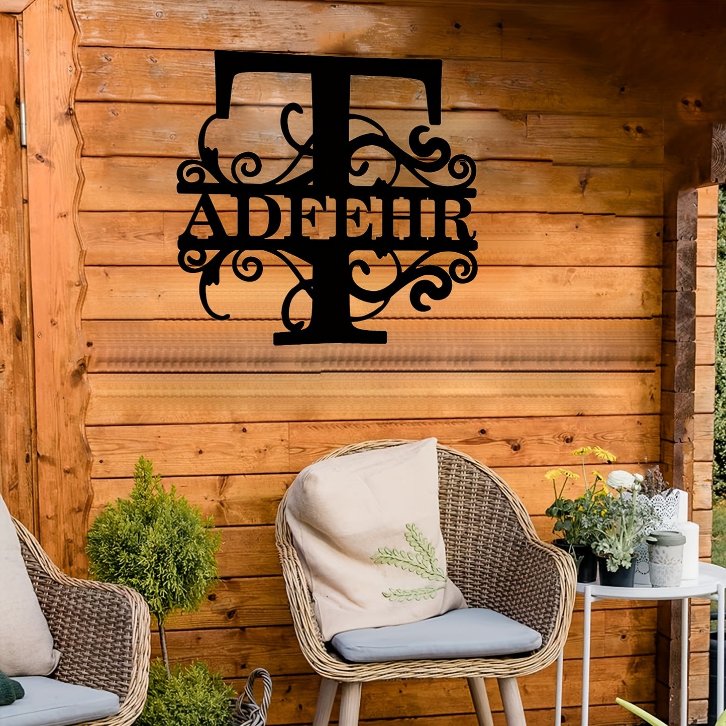 Personalized Metal Name Sign Wall Art - Custom Lettered