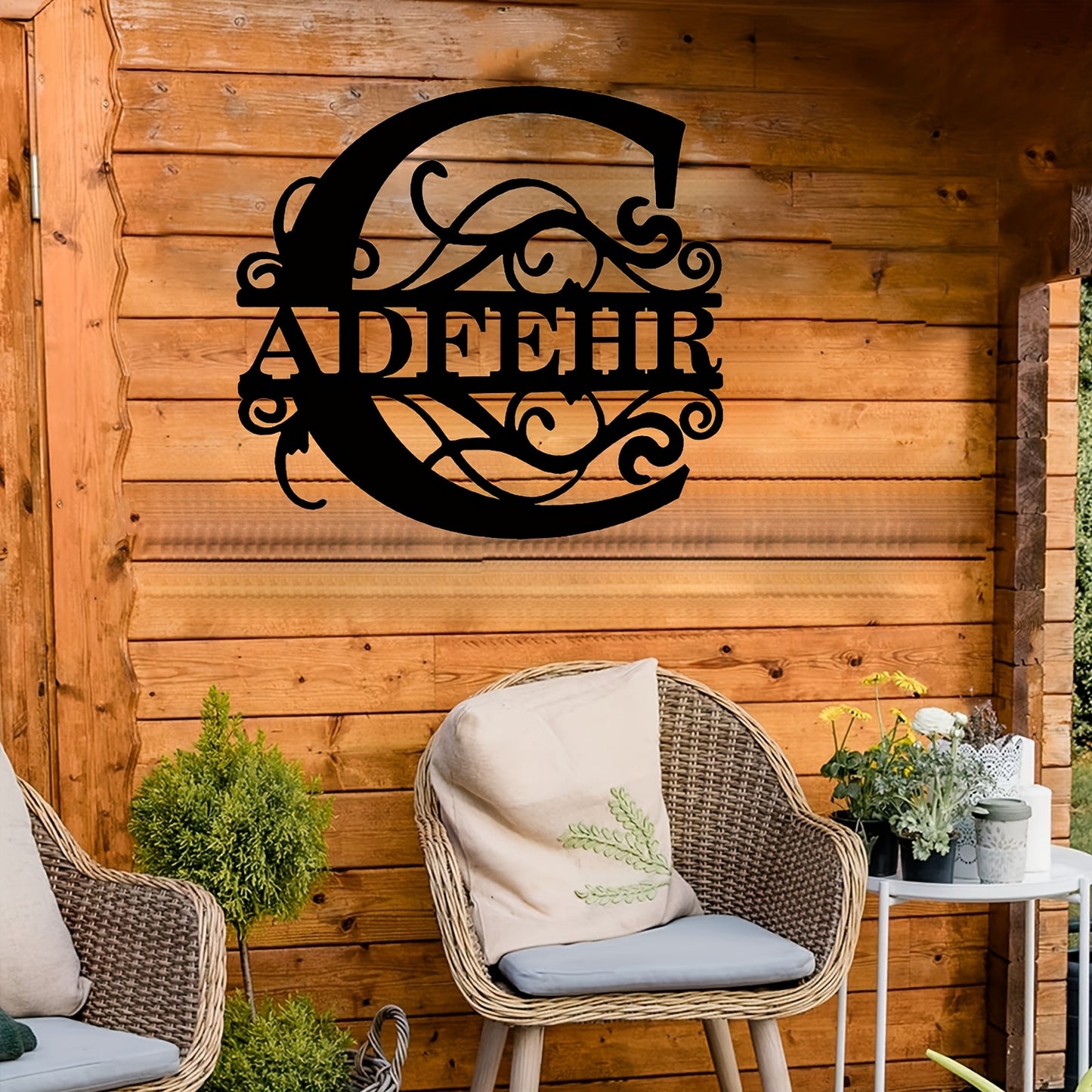 Personalized Metal Name Sign Wall Art - Custom Lettered