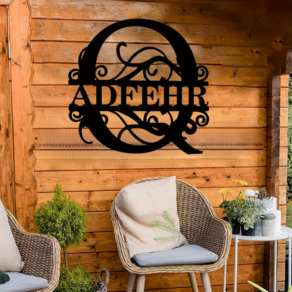Personalized Metal Name Sign Wall Art - Custom Lettered