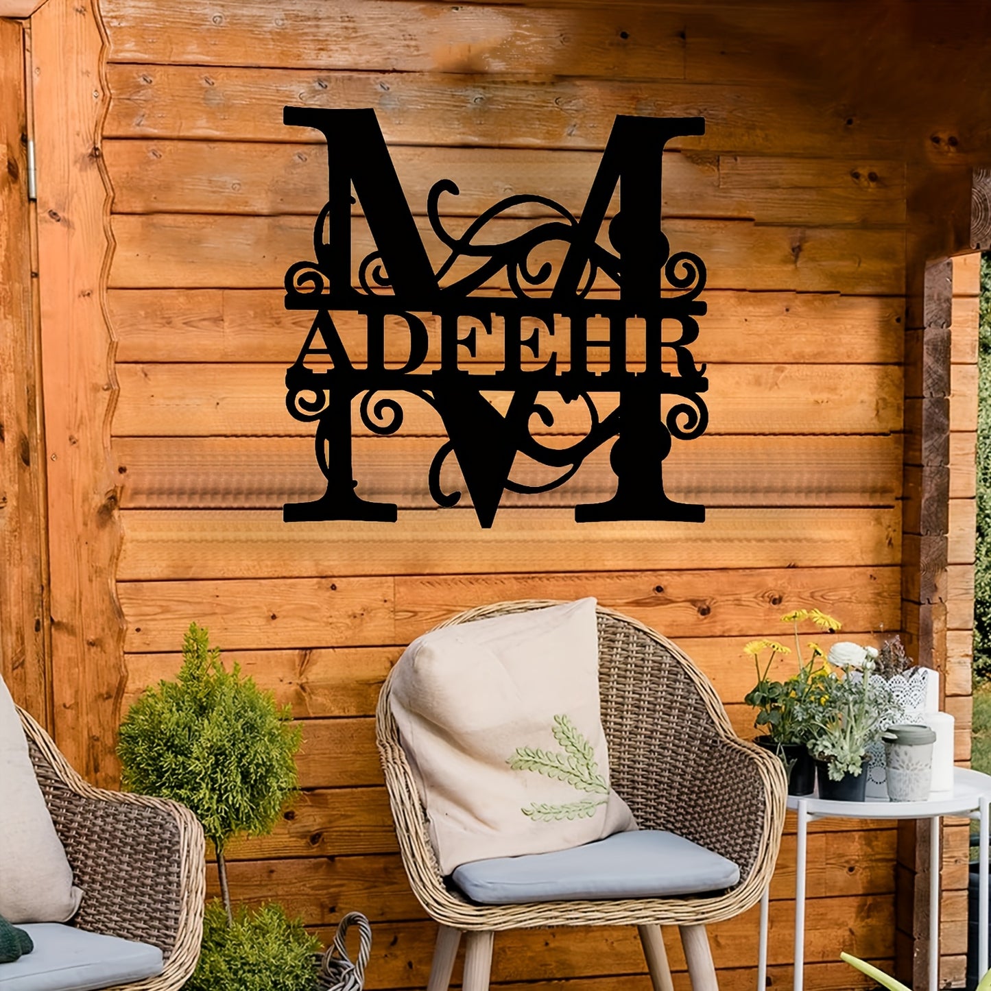 Personalized Metal Name Sign Wall Art - Custom Lettered