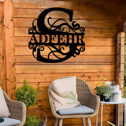 Personalized Metal Name Sign Wall Art - Custom Lettered