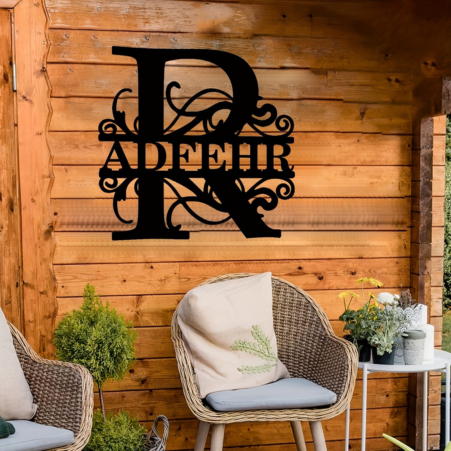 Personalized Metal Name Sign Wall Art - Custom Lettered