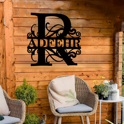 Personalized Metal Name Sign Wall Art - Custom Lettered