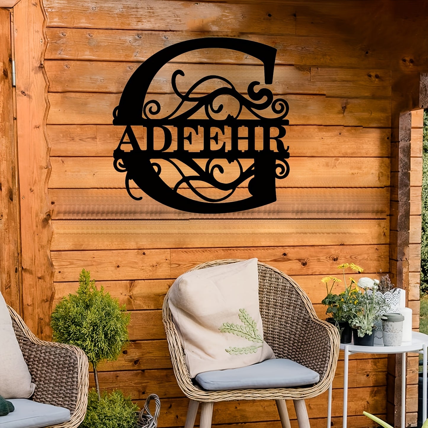 Personalized Metal Name Sign Wall Art - Custom Lettered