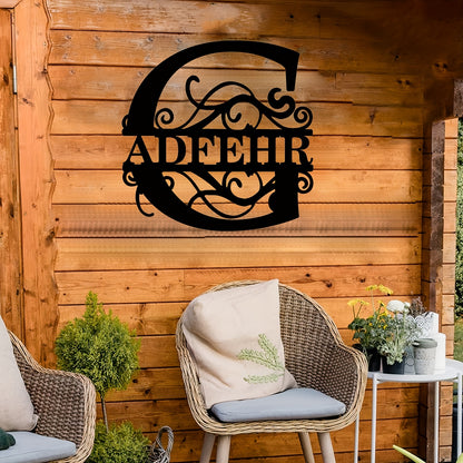Personalized Metal Name Sign Wall Art - Custom Lettered