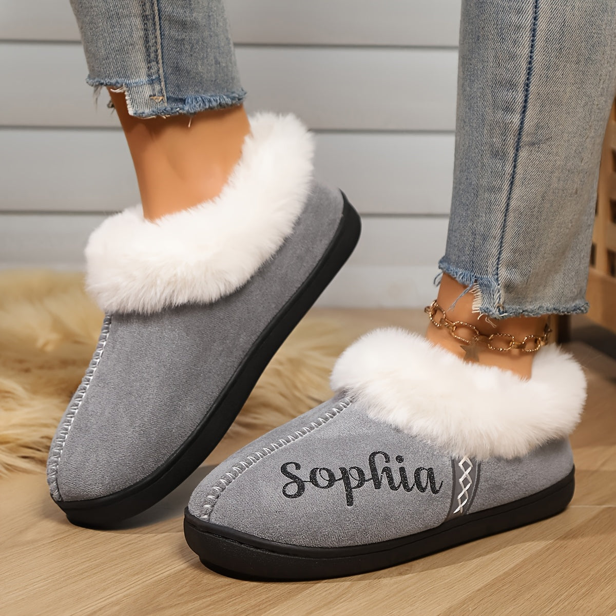 Personalized Name Women's Slippers