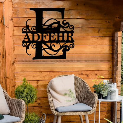 Personalized Metal Name Sign Wall Art - Custom Lettered