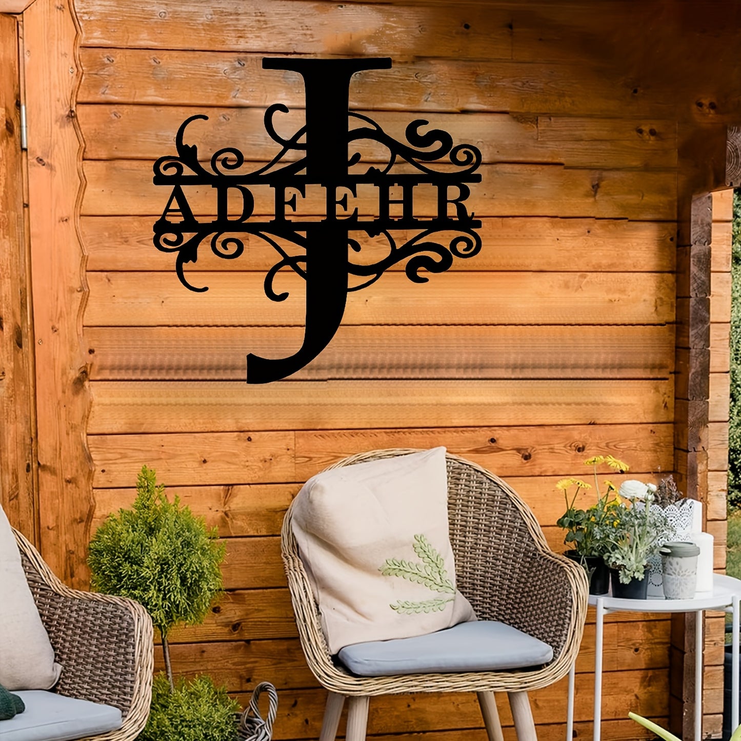 Personalized Metal Name Sign Wall Art - Custom Lettered