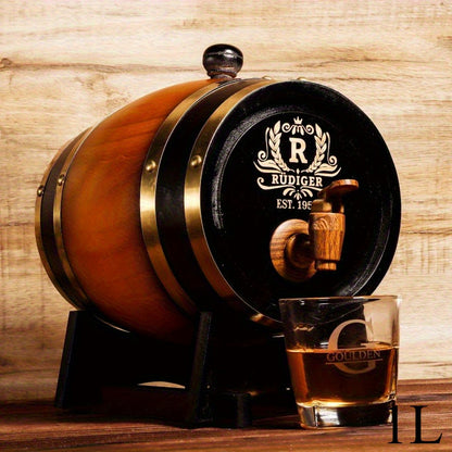 Personalized Engraved Whiskey Barrel