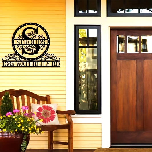 Personalized Metal House Number Sign