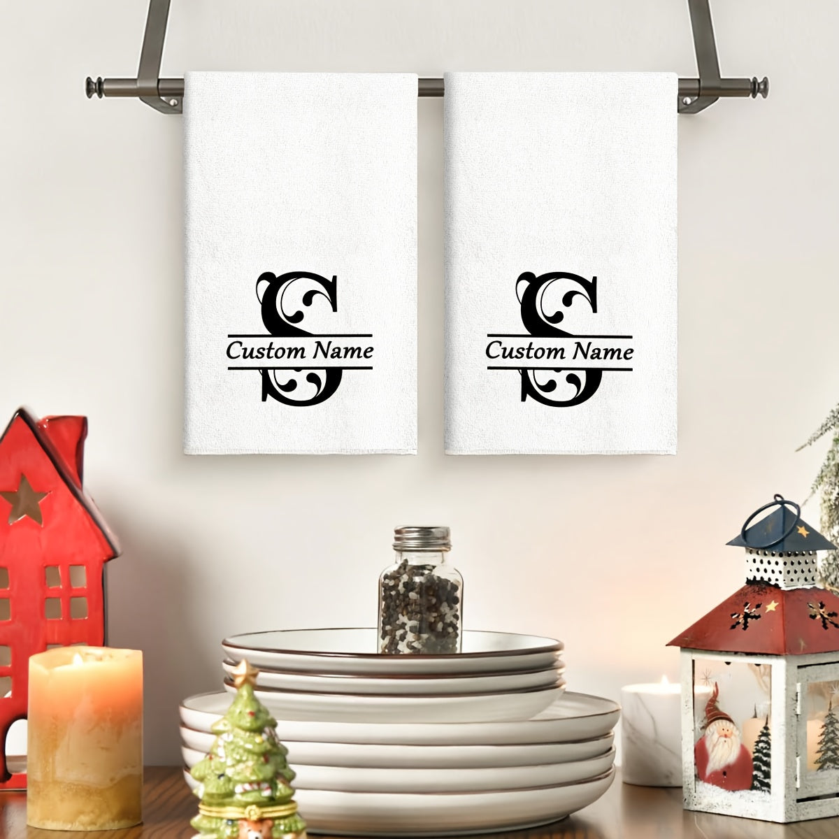 Personalized Name Kitchen Towels - 2pcs