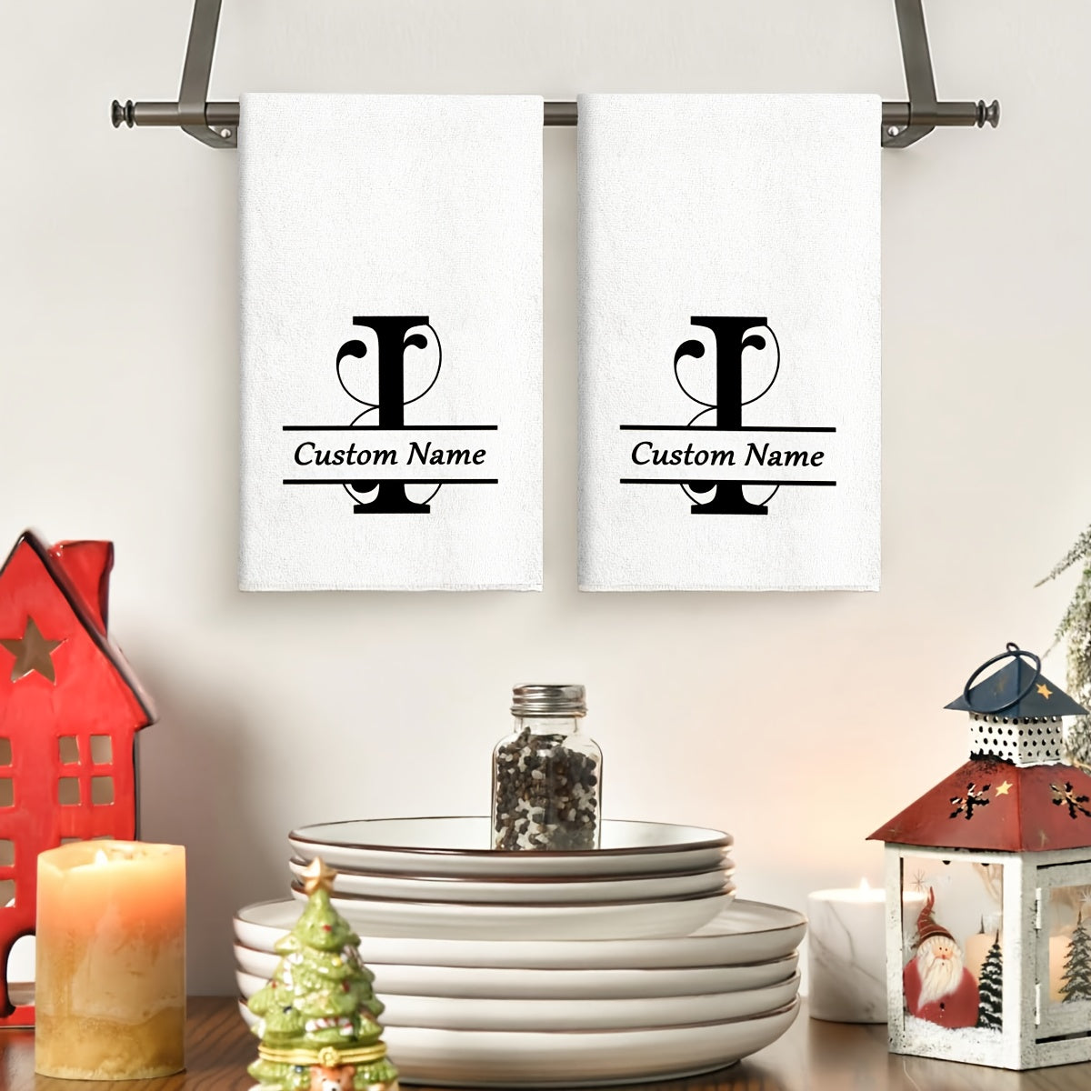 Personalized Name Kitchen Towels - 2pcs